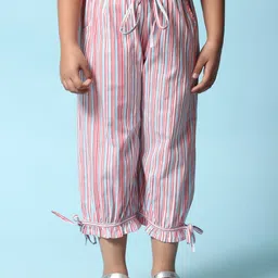 Biba Girls Off White Striped Relaxed Culottes Trousers-image-51