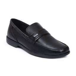 Zoom Shoes Men Textured Leather Formal Loafers-image-49