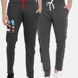 3PIN Men Pack Of 2 Solid Cotton Joggers-image-27