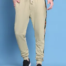 DOOR74 Men Side Tape Cotton Joggers-image-46