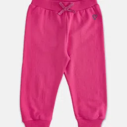 pantaloons baby Pantaloons Girls Fuchsia Pink Solid Pure Cotton Joggers-picture-46