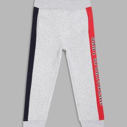 GANT Boys Grey & Red Colourblocked Cotton Regular Fit Joggers-8
