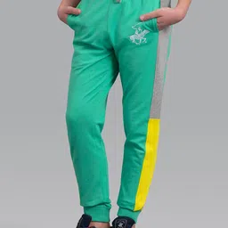 Beverly Hills Polo Club Boys Green Solid Cotton Joggers-image-49