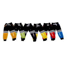 BAESD Kids Pack Of 6 Colourblocked Dri-FIT Cotton Mid Rise Joggers-23
