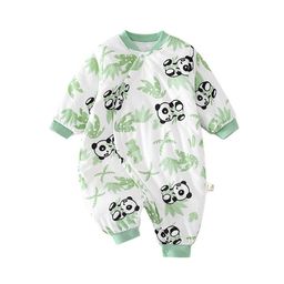 StyleCast Infant Boys Green Printed Cotton Rompers-image-10