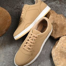 The Roadster Lifestyle Co. Men Beige Round Toe Sneakers-38