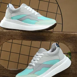 The Roadster Lifestyle Co. Women Sea Green & Grey Colourblocked Sneakers-picture-28