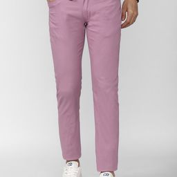 Peter England Casuals Men Purple Slim Fit Chinos Trouser-image-73