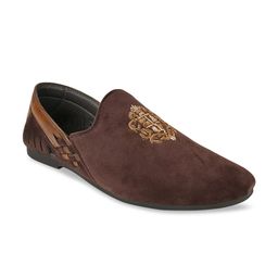 Regal Men Embroidered Lightweight Suede Slip-On Sneakers-image-76