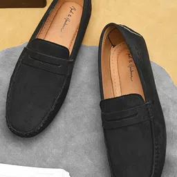Mast & Harbour Men Suede Comfort Insole Penny Loafers-picture-31