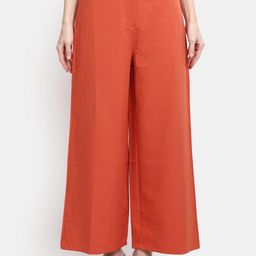 V-Mart Women Mid-Rise Parallel Trousers-picture-4