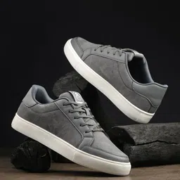OFF LIMITS Men Comfort Insole Contrast Sole Velvet Lace-Up Sneakers-56