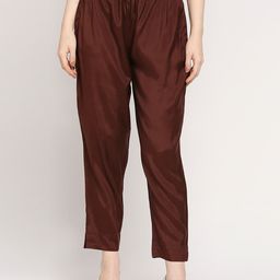 Cloth Haus India Women Relaxed Sheen Regular Fit Shantoon Trousers-image-88