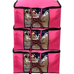Stylista Pink & Black 3 Pieces Water Resistant Sweater Bag Organisers-7
