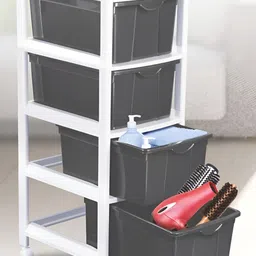 Nayasa Grey Set of 4 Regular Multi-Utility Organisers-14