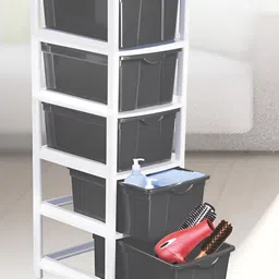 Nayasa Grey & White 5 Drawer Multi-Utility Organiser-9