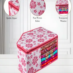 Kuber Industries Pink & White 9 Pieces Regular Multi-Utility Organisers-9