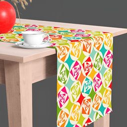 ArtzFolio White & Green Digital Printed Table Runner image 5