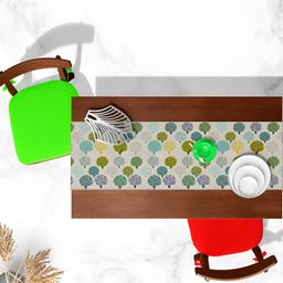 ArtzFolio Quirky Trees Print Dining Centre Table Runner image 4