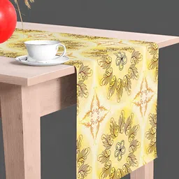 ArtzFolio Mustard Printed Table Runner for Dining & Center Table image 2