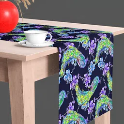 ArtzFolio Black Printed Rectangular Table Runner image 2