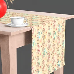 ArtzFolio Beige & Brown Abstract Printed Table Runner image 5