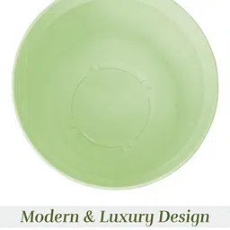 Kuber Industries Green 3 Pcs Flower Pot Planters With Tray image 5