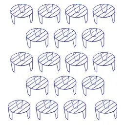 TRUSTBASKET 6-Pcs Blue Eclipse Planter Stands image 2