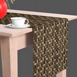 ArtzFolio Brown & Green Digital Printed Table Runner image 2