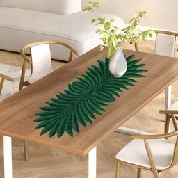 PURINA'S Green & Black Beaded Rectangular Dining Table Runner image 2