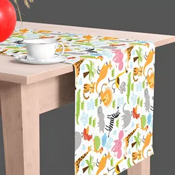 ArtzFolio White & Grey Digital Printed Table Runner image 5
