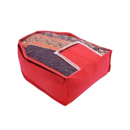 Kuber Industries Set Of 6 Red Self-Design Blouse Organisers image 2
