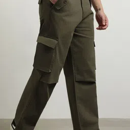 NOBERO Men Solid Baggy Cargo Pants-image-61
