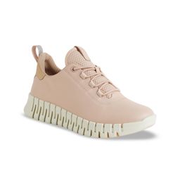 ECCO Women Textured Leather Sneakers-44