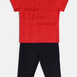 MINI KLUB Boys Printed Pure Cotton T-shirt with Trousers-image-29