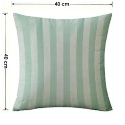 Lushomes Green Set of 2 Striped Square Cushion Covers image 2