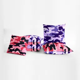 Divine Casa Red & Purple Set of 5 Abstract Square Cushion Covers image 4
