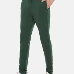 Ajile by Pantaloons Men Green Solid Slim-Fit Pure Cotton Joggers-image-21
