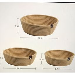Bajo's Beige Set of 3 Regular Multi-Utility Organisers image 5