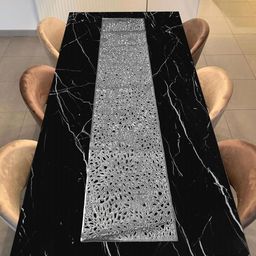 LooMantha White Textured Rectangular Table Runners image 3