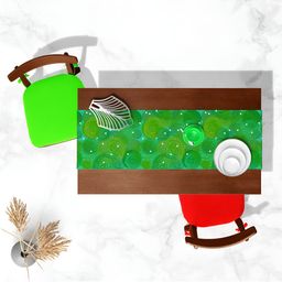 ArtzFolio Green Abstract Printed Table Runner image 3
