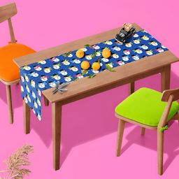ArtzFolio Blue & White Quirky Printed Table Runner image 5