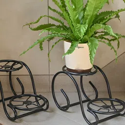 UGAOO Black 2 Pieces Metal Planter Stands-image-60
