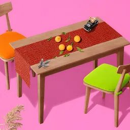 ArtzFolio Red & Beige Digital Printed Table Runner image 3
