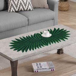 PURINA'S Green & Black Beaded Rectangular Dining Table Runner image 4