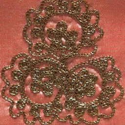 ZEBA Peach Embroidered Rectangular Table Runner image 3