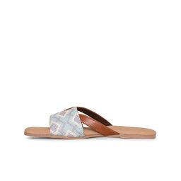 ZOUK Women Blue Printed Open Toe Flats image 5