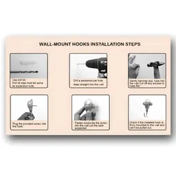 Indianshelf Red, White & Brown Printed Wood 3-Hooks Wall Key Holder image 3