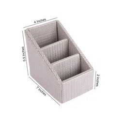 THE HOME CO. Grey Textured 3 Section Multi-Utility Organiser image 3