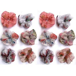DN Creation Set Of 12 Printed Organza Ponytail Holders image 4